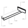 Wall Mount Durable Cabinet Goblet Kitchen Organizer Hanging Rack Cup Hanger Wine Glass Holder Storage Shelf