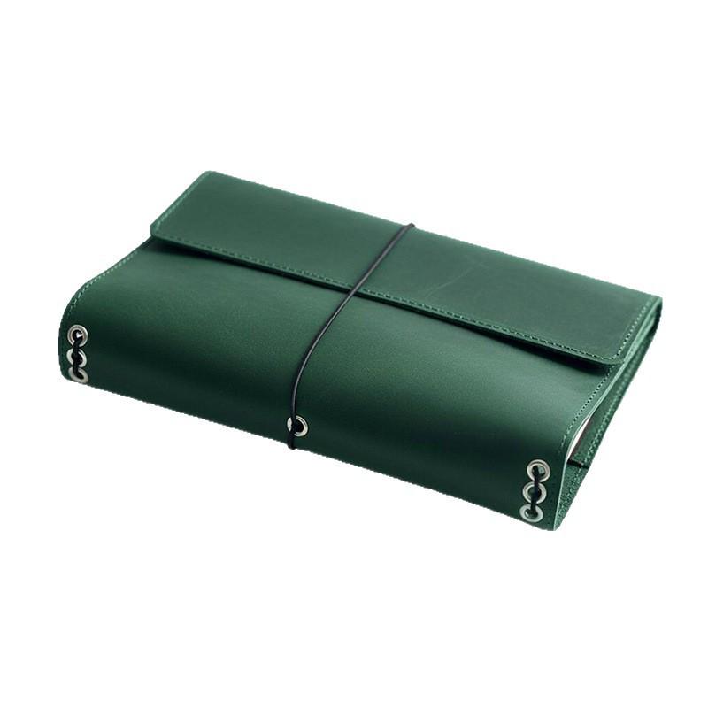 Retro A5/A6 Crazy Horse Cowhide Book Cover with Card Slots - Portable Diary & Travel Binder