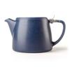 ForLife Ceramic Teapot, 530ml Capacity, 3-Cup Capacity, with Tea Strainer, Dishwasher Safe, Lid Secure, One-Handed Pour, Indigo Blue, Stamp Teapot,