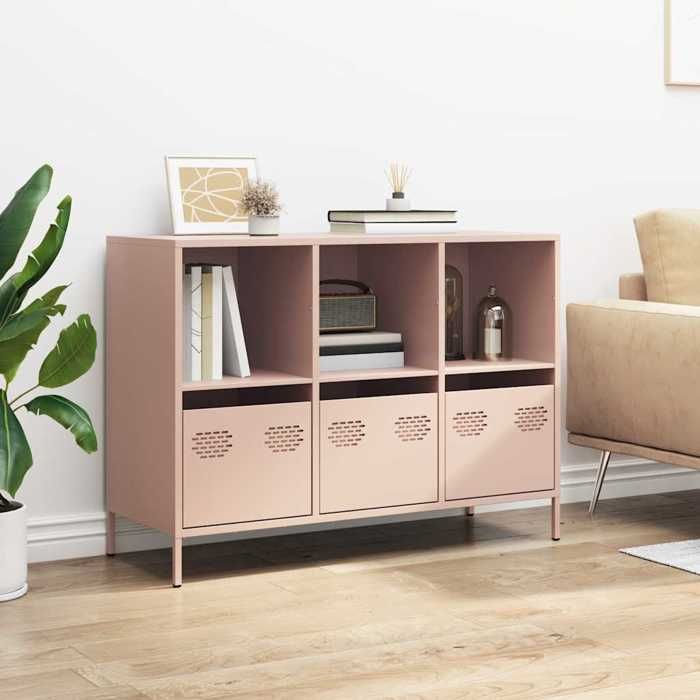 VidaXL Buffet Pink 101,5x39x73,5 Cm Cold-rolled Steel, Storage Furniture, Kitchen Storage Furniture, Furniture 851365