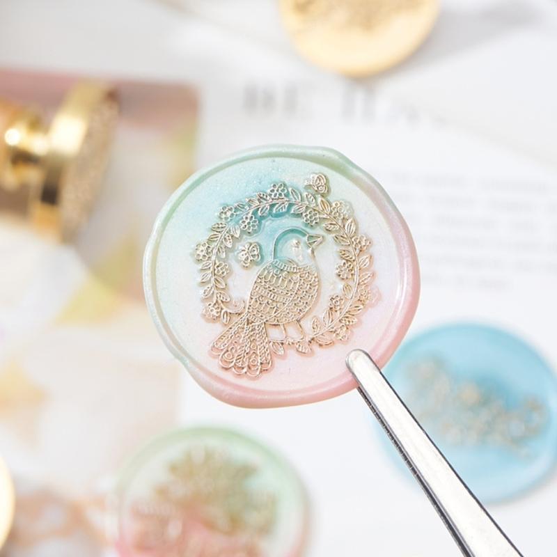 3Pcs Sealing Stamp Head Wax Stamp Head Brass Scrapbooking Stamp Head Emboss Sealings Waxes Seal Stamp Head Replacements