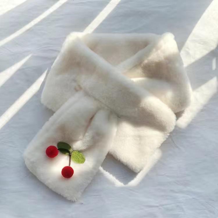 Winter Einfarbig Fell Warm Nacken Schal Spreada Verdickt Otter Kaninchen Nacken Set Haar Kreuz Plüsch Nackenschal