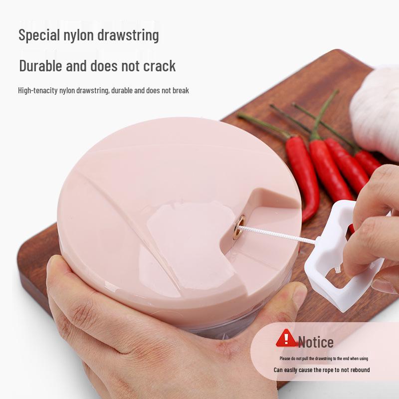 Multi-Functional Hand-Pulled Vegetable and Meat Chopper with Garlic Press
