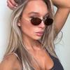 Protective Glasses 2pcs Rimless Oval Sunglasses Female Punk Metal Frame Gradient Lens Sun Glasses Multi Color Glasses UV400