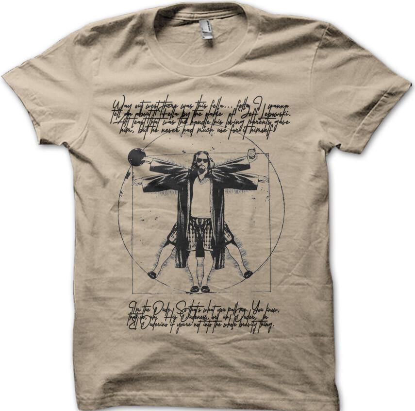 

The Dude your opinion man Vitruvian Man The Big Lebowski printed t-shirt 8940 5XL різнокольоровий