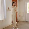 Mellanijoi Mj_Minimal Button Pajama Two-Piece Set_Beige