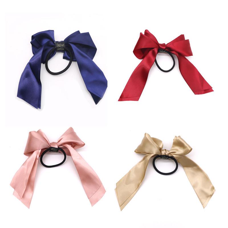 Hair Accessories Hair Band Sweet Oversized Ribbon Bow Hair Ring Popular Bow Tie Hair Rope