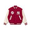 New Era X MLB FW23 New York Yankees Color Block Single-Breasted Baseball Jacket Unisex Jackets Burgundy 13783696