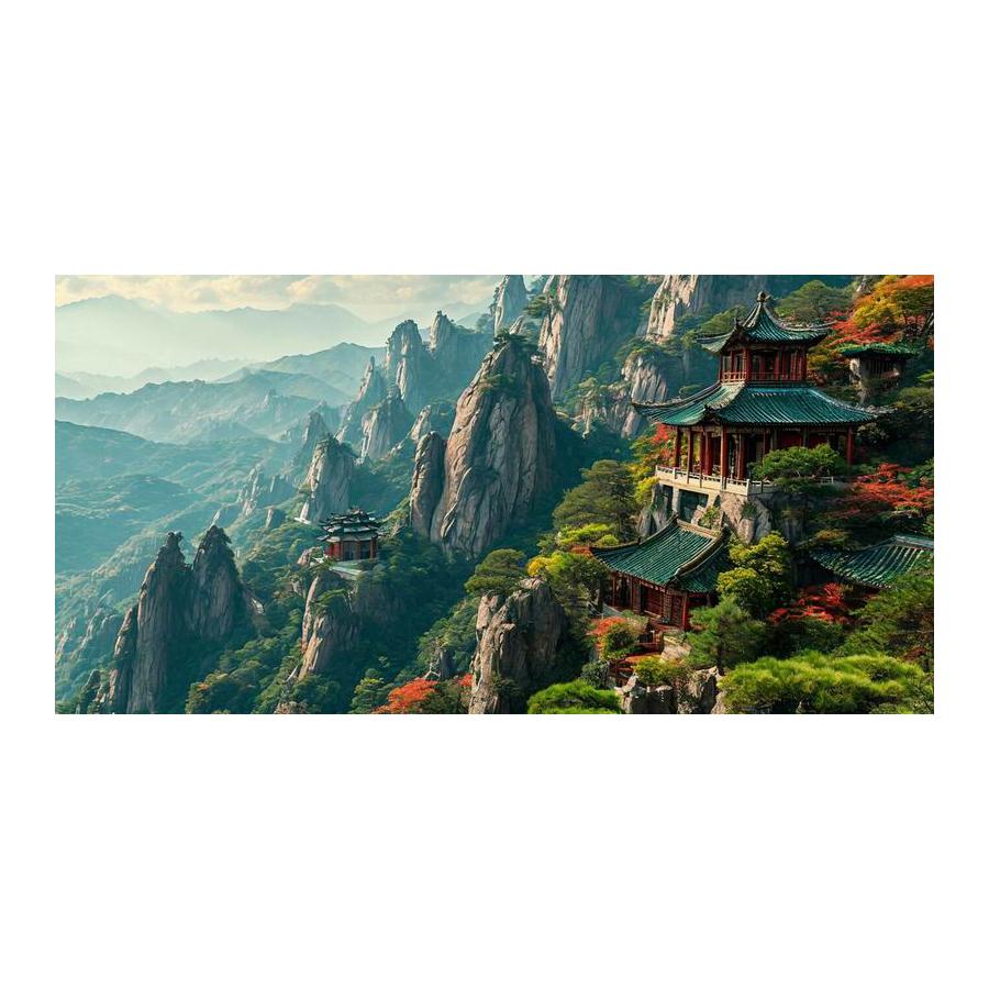 Mountain Forest Temple Large Size Diamond Painting Landscape Diy Full Square Round Drill Rhinestone Embroidery Mosaic Cross Stitch Kits
