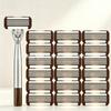 8-Blade Men's Manual Razor for Shaving Beard and Face with Sharp Blade Holder