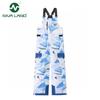 Kids Winter Snow Pants Blue Thick Cotton-Lined Waterproof Ski Trousers Outdoor Activities