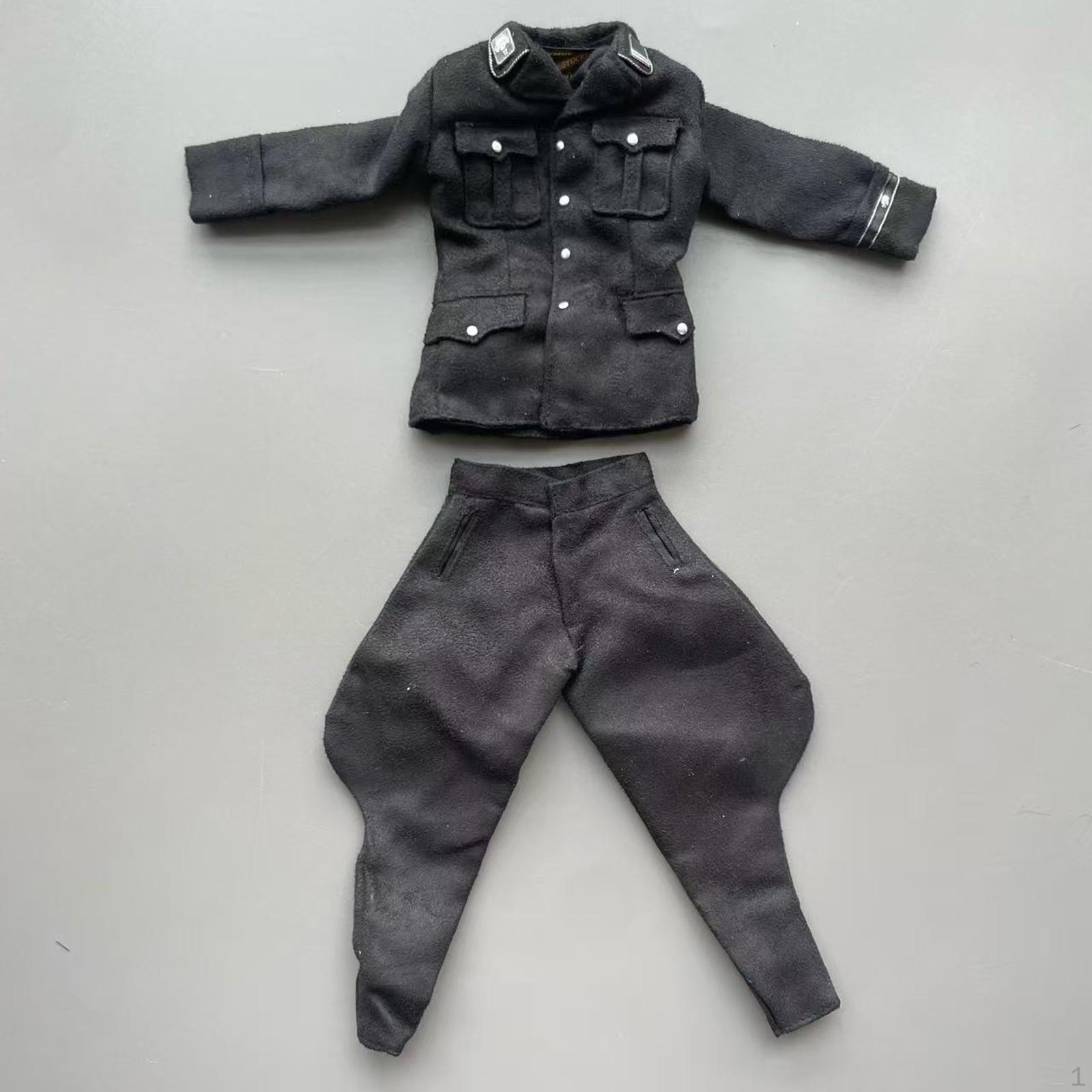 

1:6 Костюм піджак з брюками Ретро Косплей Реалістичний Топ з довгим рукавом Наряд Міні Одяг Костюм для