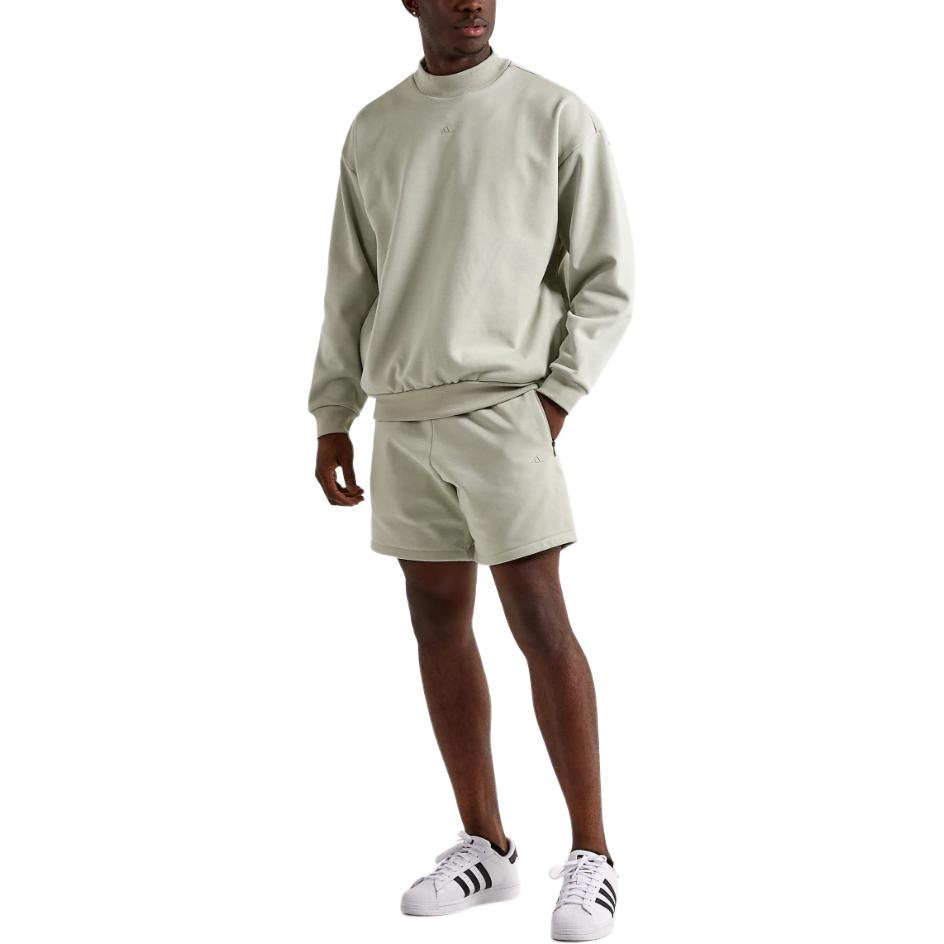 Adidas Originals Sweatshirts Unisex Light Green Half Turtleneck Moderate Regular IA3434-