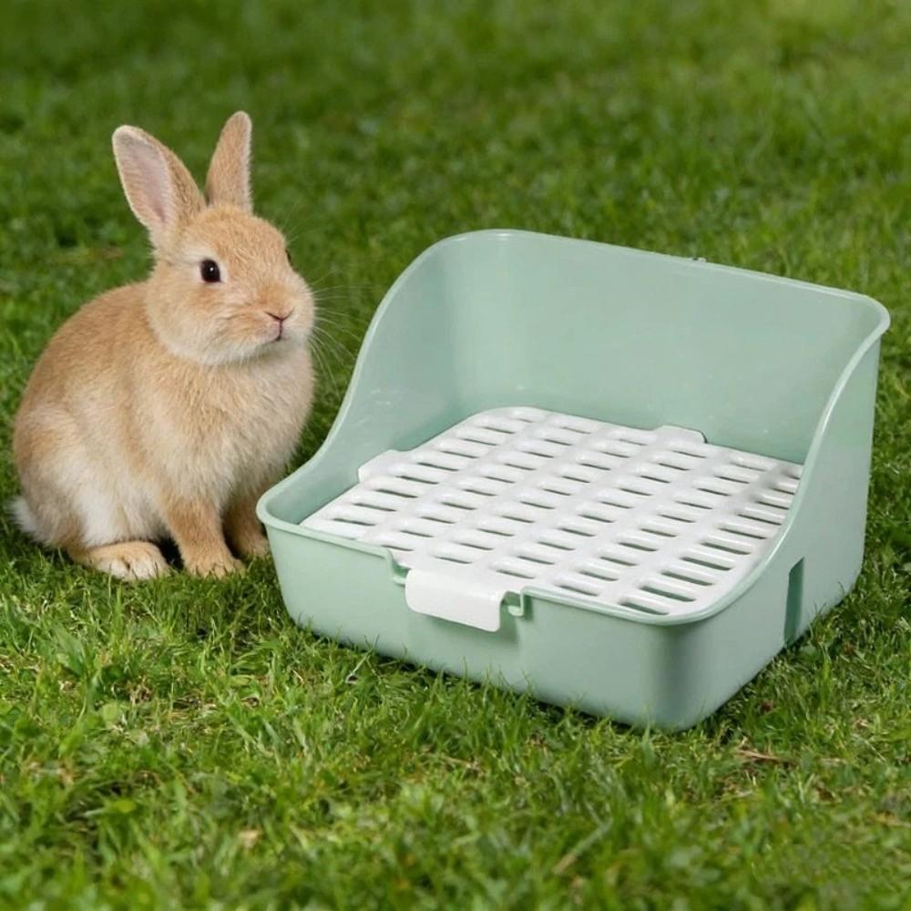 Stable Rabbit Toilet Splash-Proof Animal Potty Trainer Durable Animal Litter Box Pet Cleaning