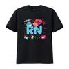Mens Registered Nurse RN Tie Dye Funny T Shirt Black Vintage Washed Homme Top For Everyday Wear Soft Stretched Comfortable