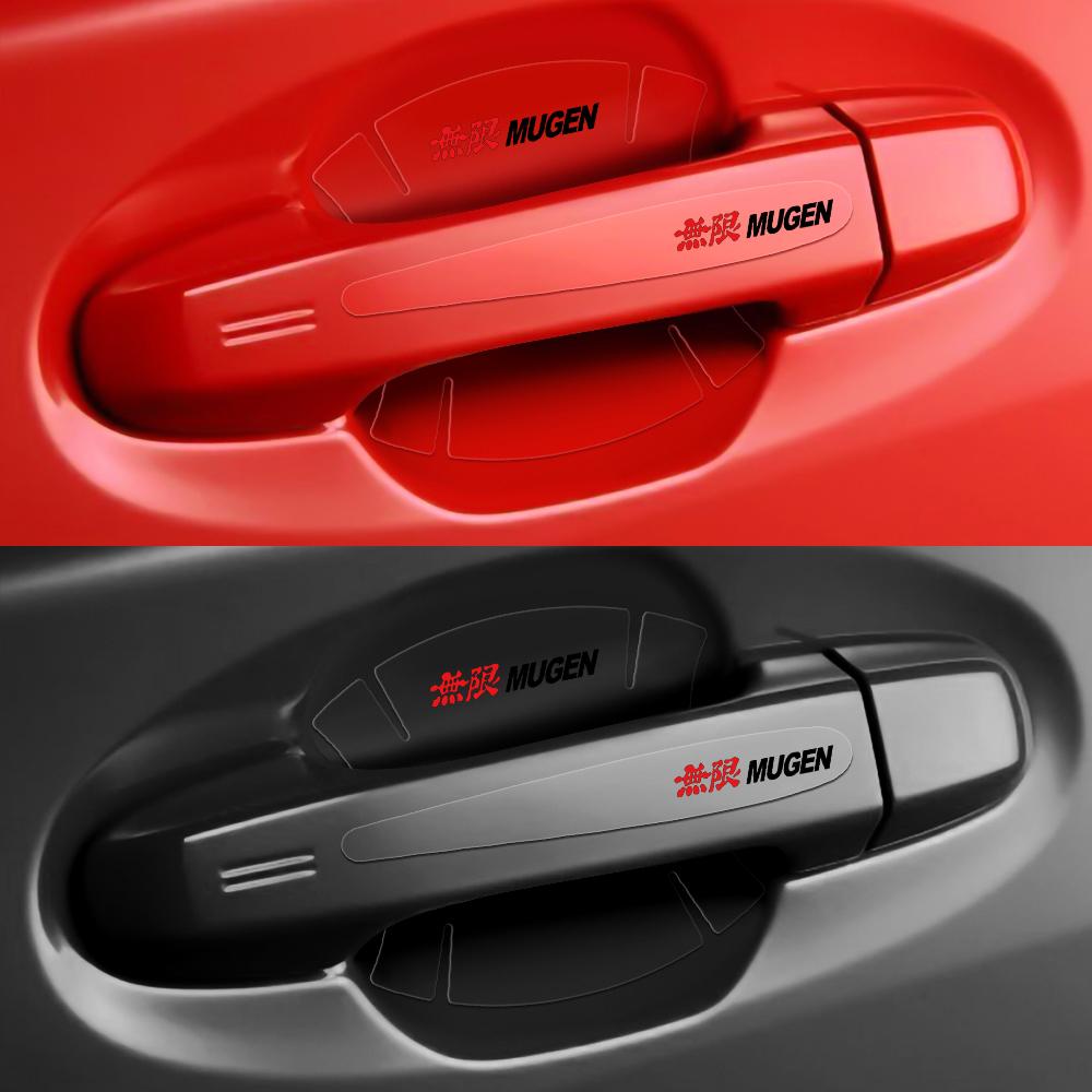 4/8Pcs Car Door Anti-scratch Protective Handle Bowl Sticker For Honda Civic Accord Vezel Fit CRV City CRZ Jazz HRV Typer Odyssey