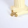 Doppelseitige 18K Gold Fahrrad Anhänger Halskette, Personalisierter Edelstahl Schmuck