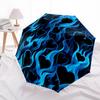 1pc Flame Heart Pattern Automatic Open/Close Umbrella with Windproof, 8-Rib Sturdy Canopy, , Outdoor Accessory, Ideal for Gifts Yy251117117