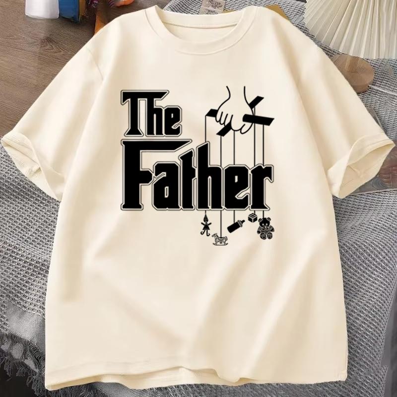 The Father Tshirt Vintage Print Casual Short Sleeve Unisexs Tee Fathers Day Gift Funny Dad Retro Print Casual Male Tees Tops