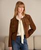 Mind Bridge Women [W] Suede Round Neck Jacket
