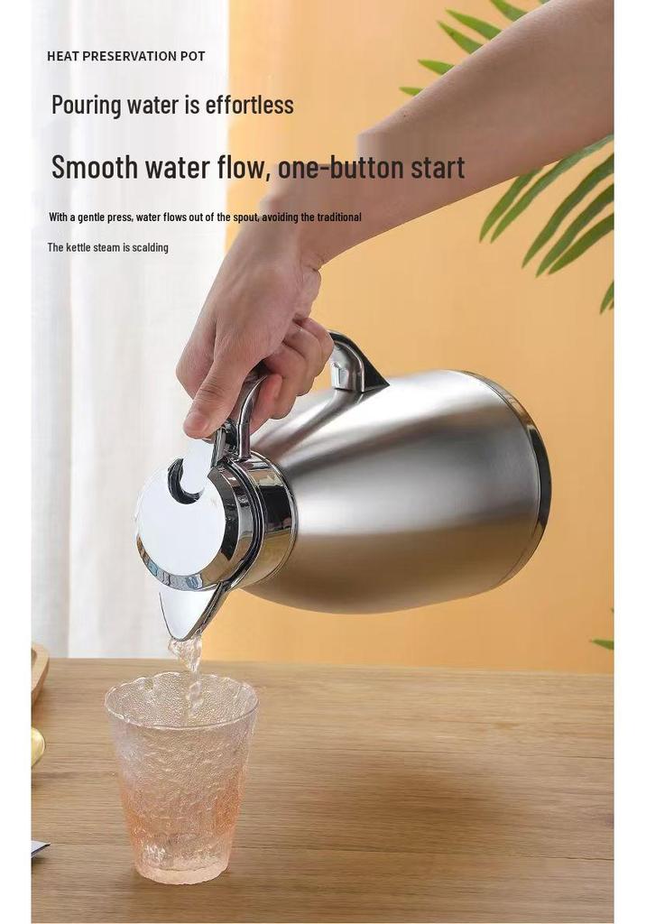 Stainless Steel Large Capacity Hot Water Kettle for Home, Restaurant, or Hotel Use