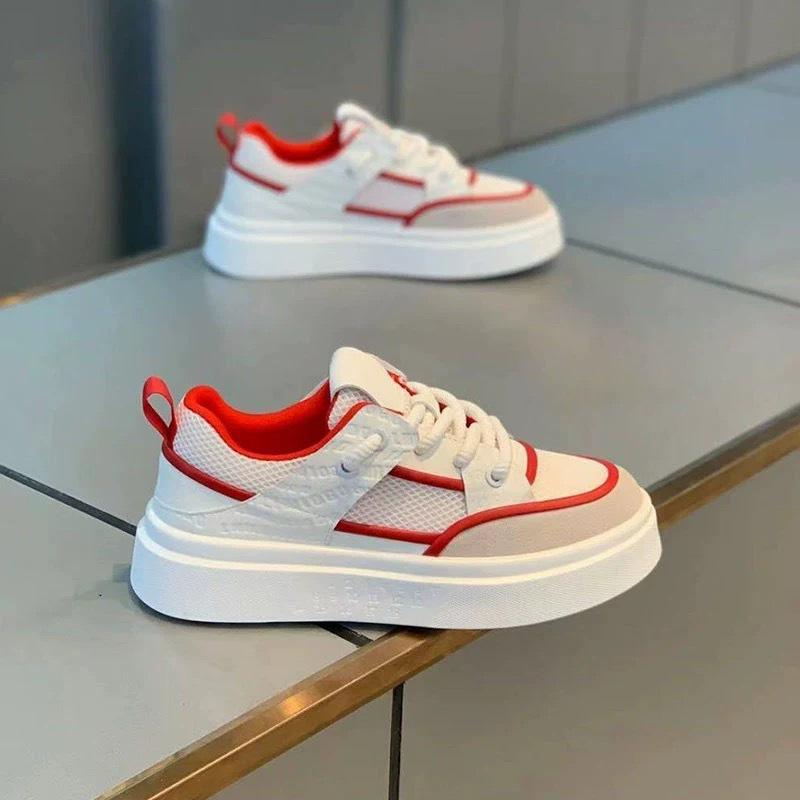 Summer New Low-top Platform Casual Shoes Mesh Breathable Board Shoes Ok