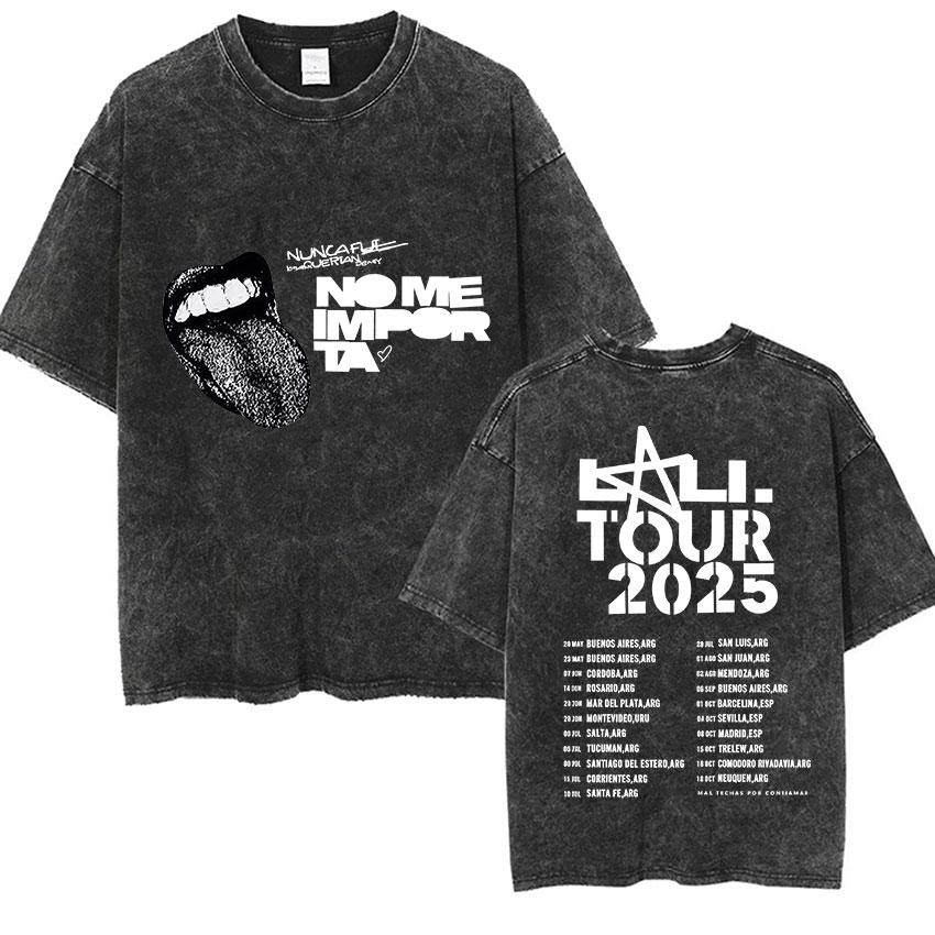 Singer Lali Esposito Tour Album Vintage Washed T Shirts Men Women Hip Hop Oversized Tshirt Summer Cotton Short Sleeve Tees