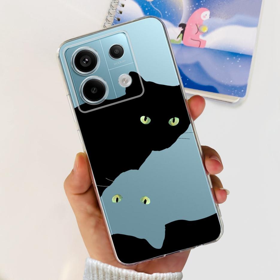For Xiaomi Poco X6 5G Case PocoX6 Pro New Fashion Painted Cover Clear Silicone Phone Case For Xiaomi Poco X6 Pro X6Pro 5G Bumper