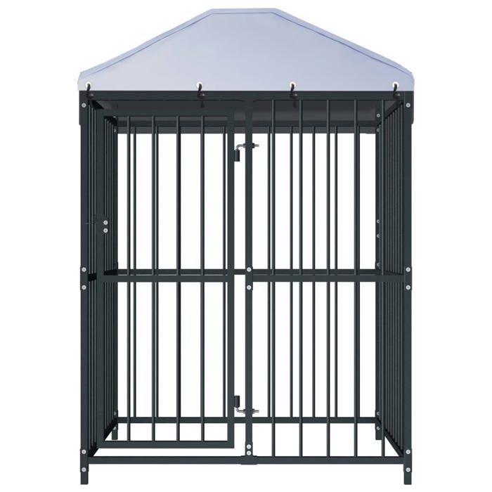 VidaXL Chenil Extérieur avec Toit pour Chiens Cage pour Chiots Animaux Jardin 145762