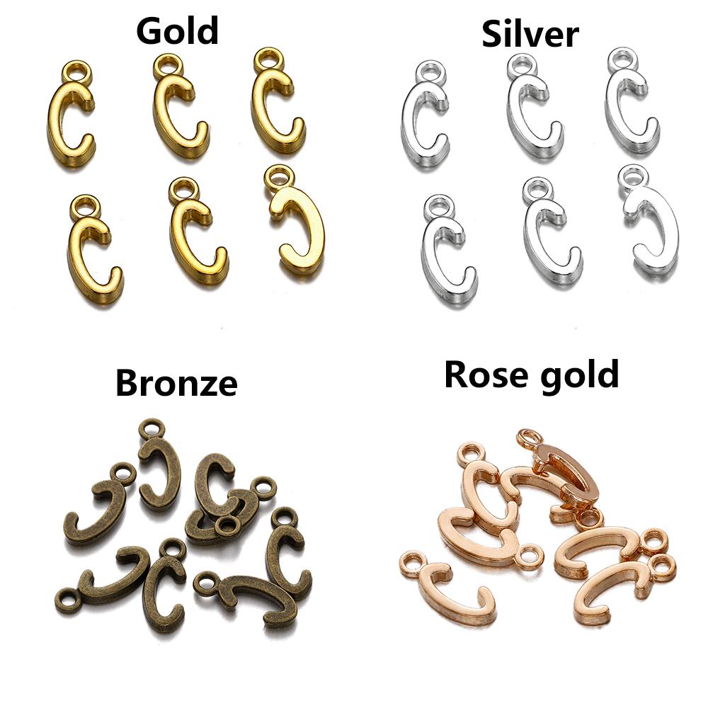 26-30Pcs 7X16 mm Alloy 26 Alphabet A-Z Letters Charms Pendants For DIY Bracelet Necklace Jewelry Making Supplies Accessories