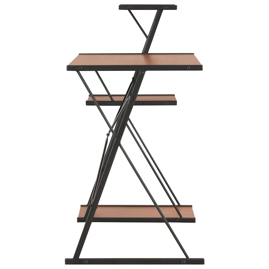 Desk with Shelf Black and Brown 116 * 50 * 93 cm