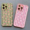 Colorful Striped Minimalist INS Small Floral Pattern Phone Case For iPhone 17 16 14 15 Pro Max Plus 11 13 Mini 12 Pro Max Covers