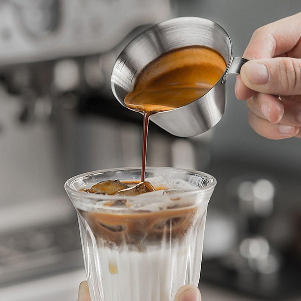 

Stainless Steel Pitcher Cup Spout Frothing Pitcher Cup Espresso Shot Cups Barista 250ml