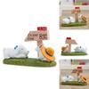 Resin Cartoon Garden Sign With Dog And Rabbit Design For Home Garden Decor