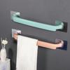 Multicolor Towel Wall Hanging Self-Adhesive Rod Hooking Holder No Drilling Towel Rag Rack Multi-Function Towel Storage Rack