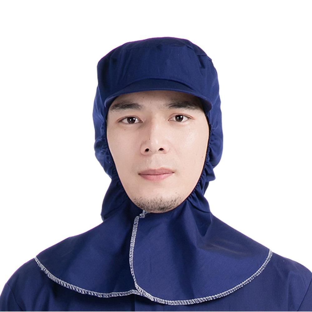 

Neck Protector Dust-free Shawl Hat Breathable Workshop Work Hat Industrial Use темно-синього кольору