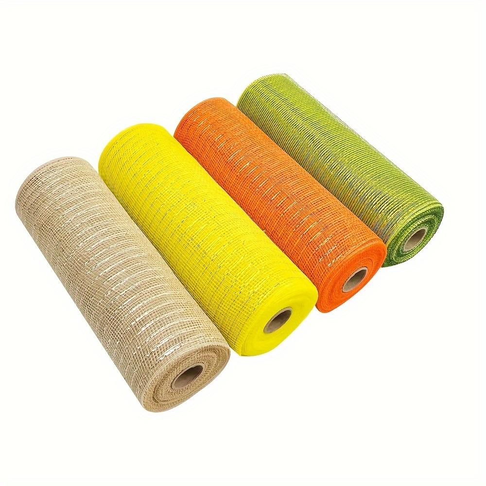 4 role Poly DIY Decor Plasă, 10 inch x 30 ft Panglici decorative din plasă de vacanță pentru coronițe Decoratiuni pentru brad de Crăciun Decor pentru petreceri Articole pentru artizanat