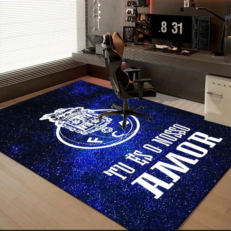 Fc Crest Design Printed Office Carpet Chair Cushion Entryway Rug, Rugs for Living Room, Bedroom Christmas gifts