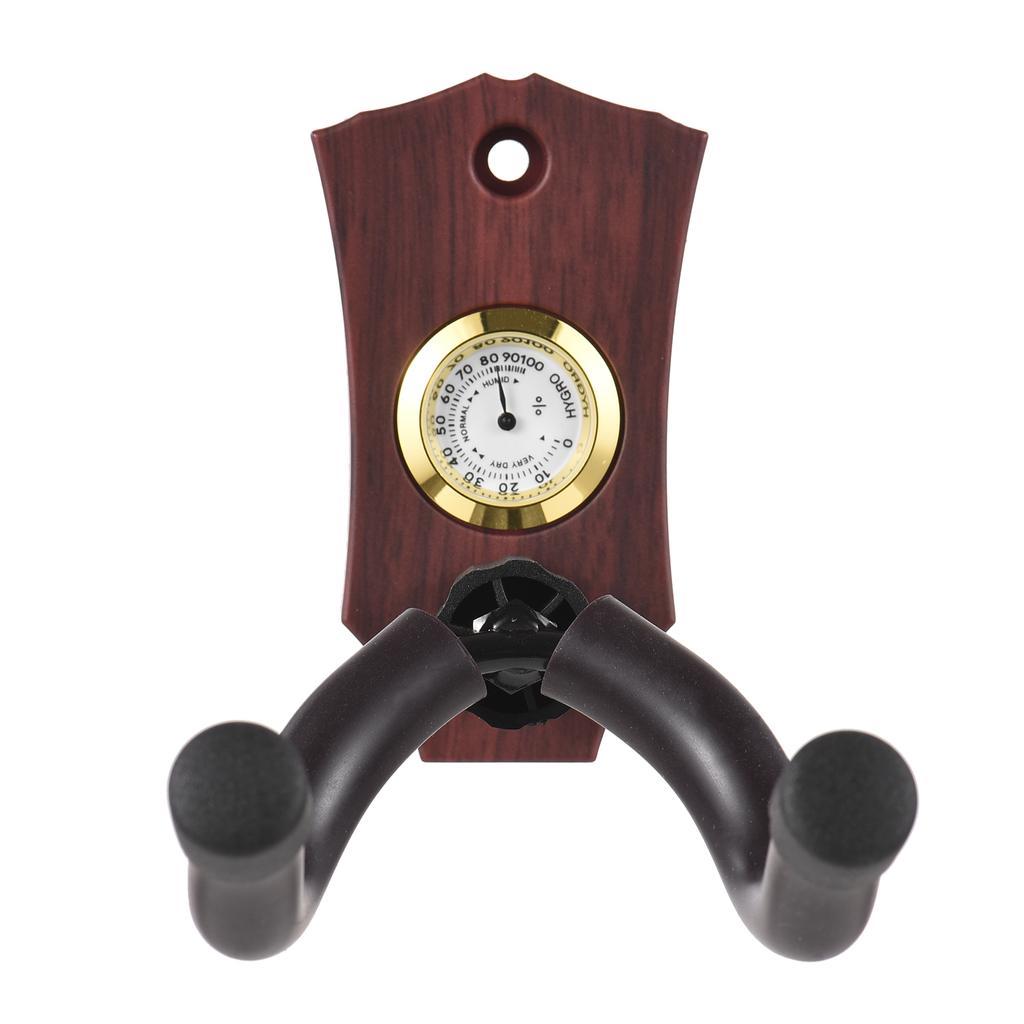 2-in-1 Guitar Wall Mount with Hygrometer Humidity Meter Guitar Wall Hanger Stringed Instrument