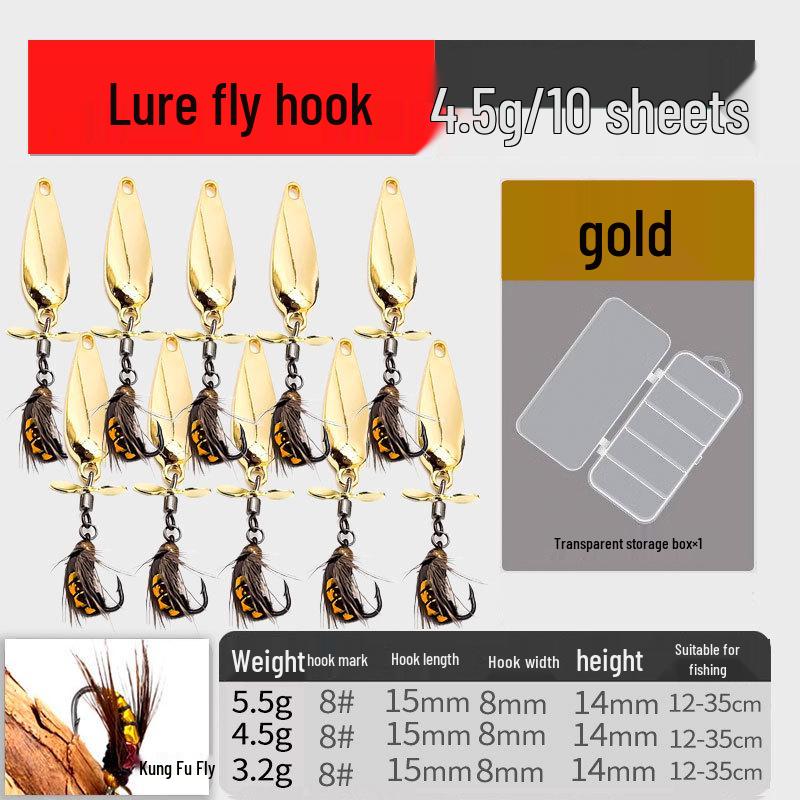 Propeller Spinner Fly Fishing Lure - Micro Soft Bait Hook for White Mouth Fishing