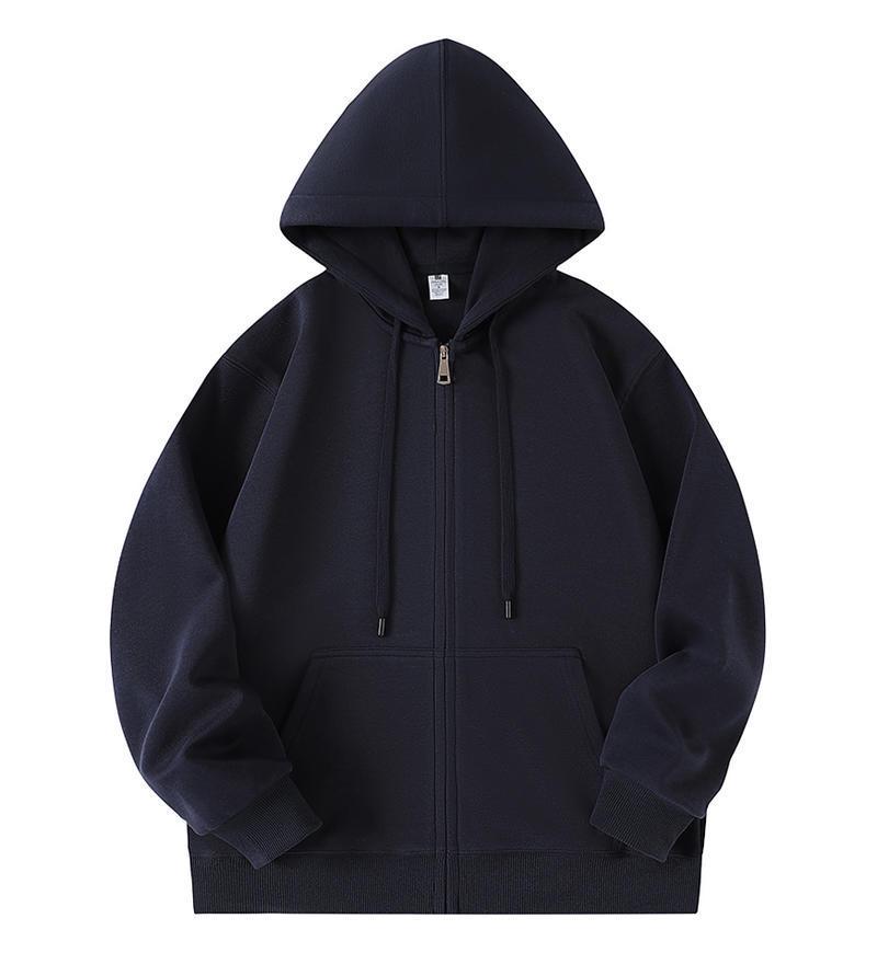 Women's Loose Fit Hooded Sweatshirt: Sporty Zipper Jacket, Long Sleeve, 2024 Autumn/Winter Collection, Customizable Hoodie.