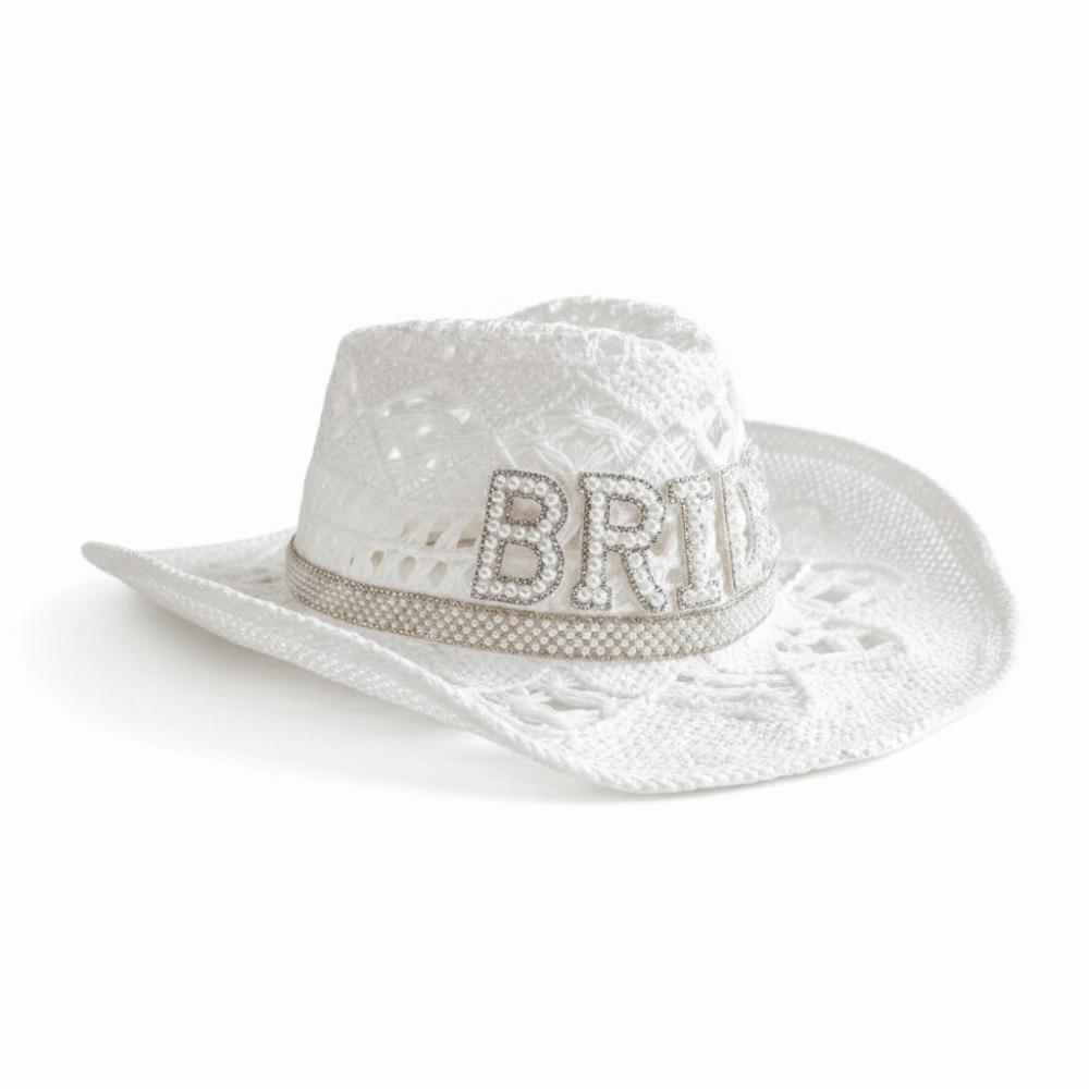 Rhinestone Letter Western Cowboy Hat Hollow Cowgirl Hat Jazz Hat For Wedding Bachelorette Party