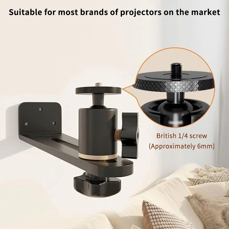 Tragbare Projektorhalterung 360° drehbar Wandhalterung Beamerhalter Universal 1/4 Schraube Für Xgimi Jmgo Dangbei Projektorständer