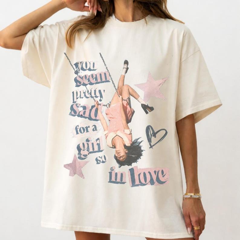 2026 Summer Fashion Trendy Tee Olivia Rodrigo You Seem Pretty Sad T-shirt 2 Side Olivia Rodrigo Tour 2026 Shirt Hip Hop Streetwear Top 4XL