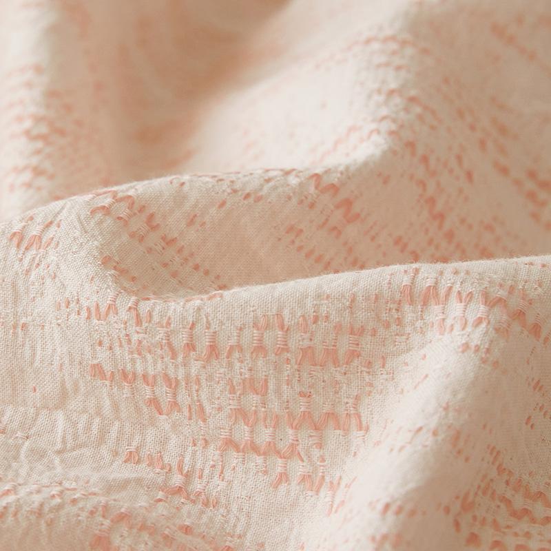 High-end Rope Threading Jacquard Bedding Set 100% Cotton Skin-friendly Breathable Queen Duvet Cover Set with Sheets Quilt Cover