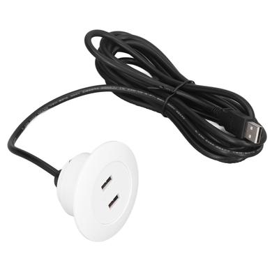 Sofa USB Charging Socket Flush Mount Installation Dual USB Charging Ports Socket for Home UseWhite