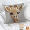 3D povlak na polštář se zvířaty Imitace výšivky Povlak na polštář Pes Alpaka Se zipem Povlak na dekorační polštář pro domov Statek Pohovku Gauč Postel