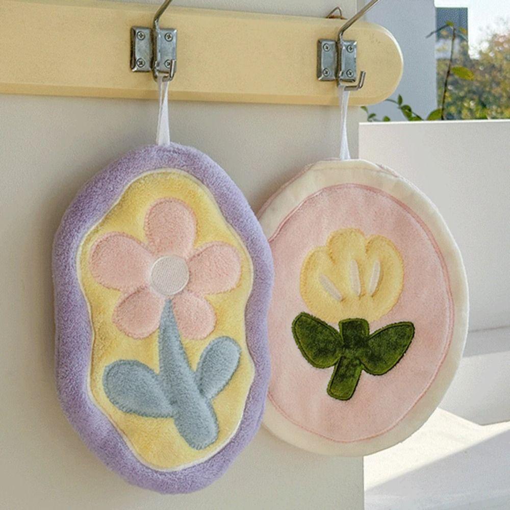 Tulip Kitchen Cleaning Towel Absorbent Cleaning Rag Fashion Hand Towel  Household