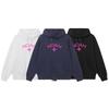 NOAH Pink Cross Print Hoodie Men Women Loose Casual Winter Sweatshirt