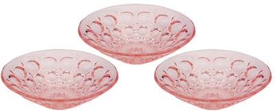 ADERIA Medium Bowl Coral Pink Maximum 15 X Height Suigetsu Dessert Bowl Set of 3 Made In Japan 4.5cm F-70384